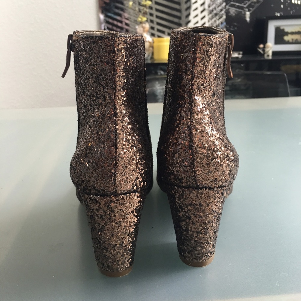BCBGeneration "CHARM" rose gold glitter boots - Picture 3 of 4